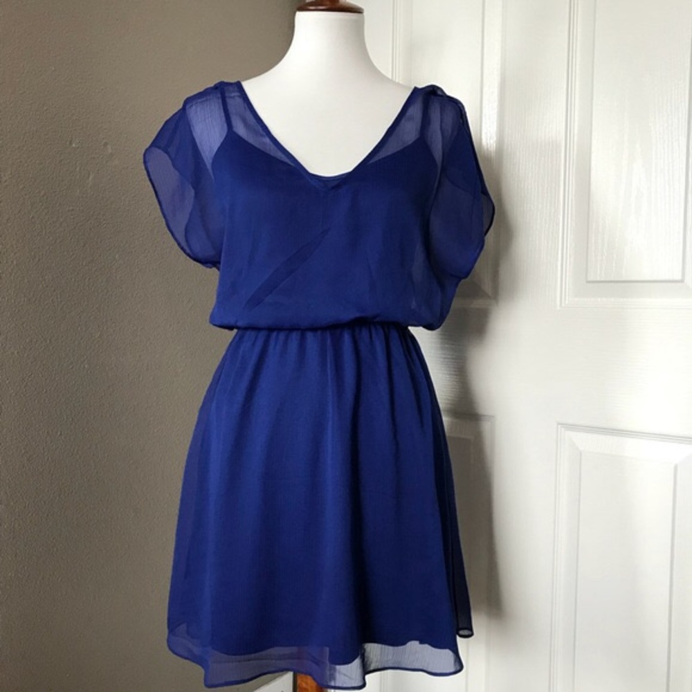 Express Blue Chiffon Dress sz small